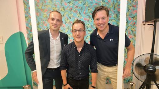 Eröffnung der OBI MachBar und Präsentation des Inselbieres 2018: Thomas Waldner, Falco Stienen und Michael Stix © Christian Jobst