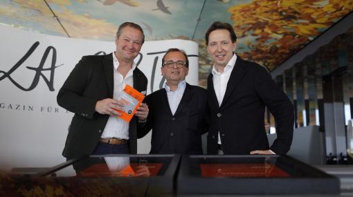 Andreas Döllerer, Christian Grünwald und Christian Grünwald bei der Präsentation des A la Carte Gourmet-Guide 2018 im Le Loft im SO/ VIENNA © A la Carte/Adrian Almasan