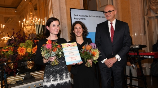 Jürgen Kullnigg zeichnet Commit@Work mit dem Bank Austria Sozialpreis 2018 für Wien aus © Oreste Schaller