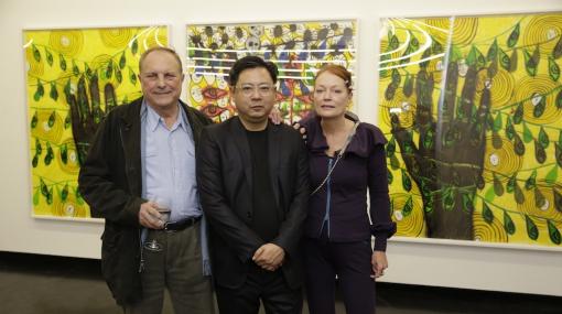 Christian Ludwig Attersee, Thean Chie Chan und Ingried Brugger im tresor im Bank Austria Kunstforum Wien © Roland Rudolph