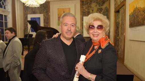 Herbert Lippert und Birgit Sarata bei der Vernissage in der Wiener Staatsoper © Christian Jobst