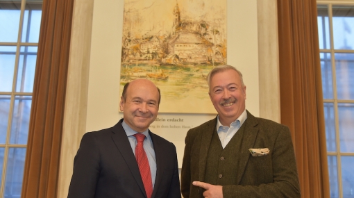 Dominique Meyer und Herbert Lippert bei der Finissage in der Wiener Staatsoper © Christian Jobst