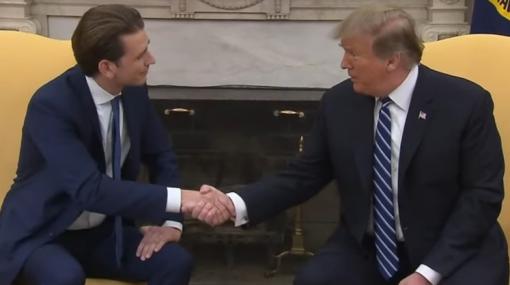 Bundeskanzler Sebastian Kurz bei U.S. Präsident Donald Trump © youtube.com/ABC News