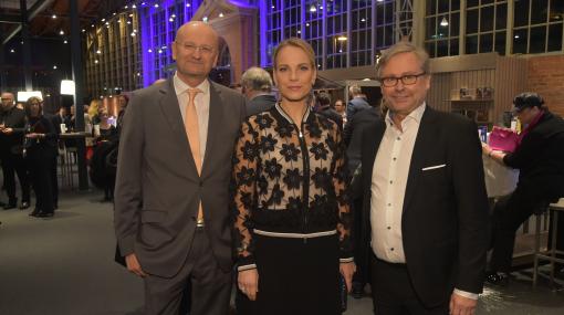 ORF III Programmpräsentation 2019: Peter Schöber, Elina Garanca, Alexander Wrabetz © Christian Jobst