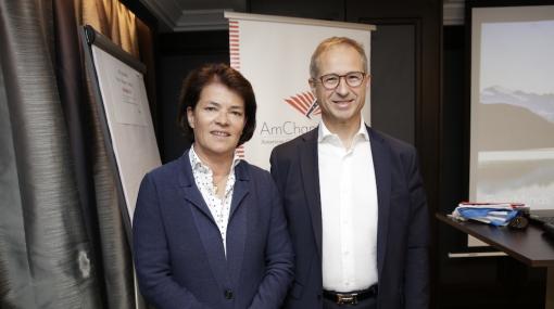 AMCham Talks mit Generalsekretärin Daniela Homan und Borealis-CEO Alfred Stern im Hilton Vienna Plaza © Roland Rudolph