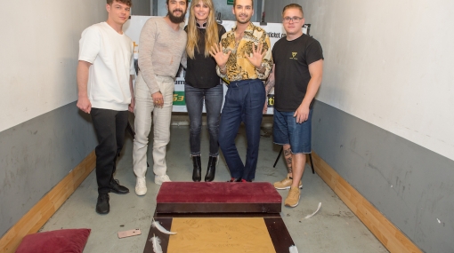 Heidi Klum und Tokio Hotel am tipp3 Walk of Stars © Johannes Ehn