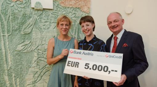 Bank Austria Kunstpreis Kärnten 2019: Lena Freimüller, Ina Ebenberger und Bruno Waldl © UniCredit Bank Austria/Ferdinand Neumüller