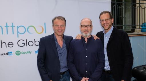 iab austria Summer-Get-together 2019 im KLEINOD STADTGARTEN: André Eckert (iab, oe24.TV), Florian Magistris (Httpool) und Stephan Kreissler (iab austria) © iab austria/Christoph Brenneis