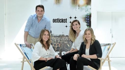 oeticket baut Marketing aus: Lukas Unger, Christina Neuhauser, Lisa Barth und Susanne Krejca © Christian Jobst