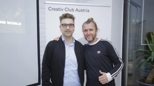 CCA-Session im Zimmer: Reinhard Schwarzinger (Creativ Club Austria) und Chris Thaller (adidas Runtastic) © Roland Rudolph