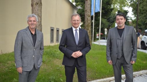 Premiere für das Musikfestival Steyr: Peter Edelmann, Thomas Stelzer und Intendant Karl-Michael Ebner © City Foto