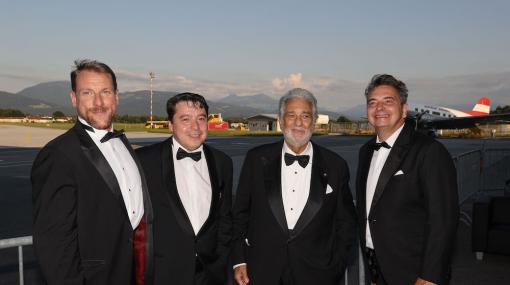 Österreichischer Musiktheaterpreis 2020: Günther Groissböck, Karl-Michael Ebner, Plácido Domingo und Christoph Wagner-Trenkwitz © Franz Neumayr