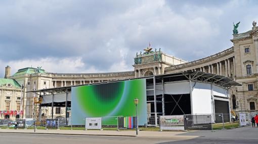 Aufbau der STEIERMARK SCHAU am Wiener Heldenplatz © Christian Jobst