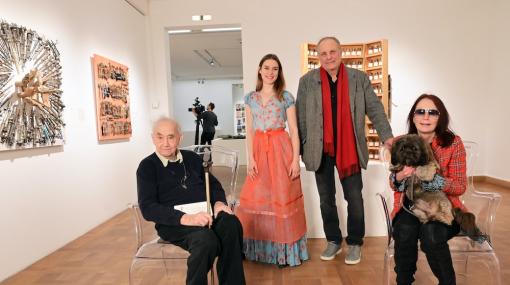 Daniel Spoerri, Maya Unger, Christian Ludwig Attersee und Ingried Brugger © Christian Jobst
