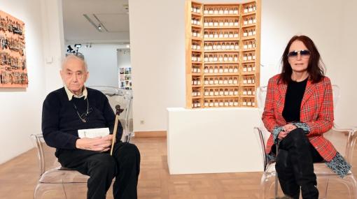 Daniel Spoerri und Ingried Brugger im Bank Austria Kunstforum Wien © Christian Jobst