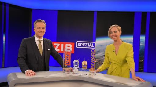 ORF-AWARDS 2020: ZIB-Spezial mit Tarek Leitner und Nadja Bernhard © ORF/Thomas Ramstorfer
