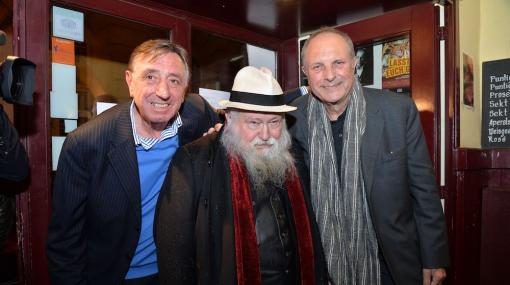 Stefan Sares, Hermann Nitsch und Christian Ludwig Attersee im "Oswald & Kalb" © Christian Jobst