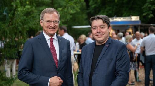 Musikfestival Steyr: Landeshauptmann Thomas Stelzer und Intendant Karl-Michael Ebner © Peter Mayr