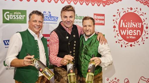 Kaiser Wiesn im Wiener Prater: Thomas Podsednik, Leo Hillinger und Johann Pittermann © Stefan Joham