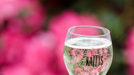 Glas KATTUS vor Blumen © KATTUS