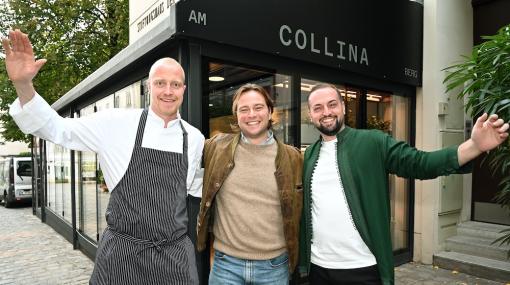 Martin Feichtinger, Tono Soravia und Kenny Pajaziti eröffnen das »Collina am Berg« © Christian Jobst