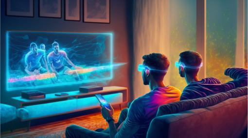 Football Fans with Artificial Intelligence in Front of TV © Adobe Stock