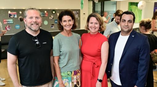 Diversity Barbecue: Diego del Pozo (LWND), Ursula Gastinger (iab austria), Andrea Swift (e-dialog), Millad Shahini (Allianz) © Christian Jobst