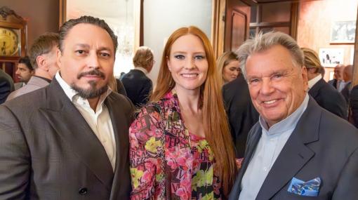 Ali Rahimi empfängt Bürgermeister Michael Ludwig: Klemens Hallmann, Barbara Meyer und Hans-Peter Haselsteiner © Christian Mikes