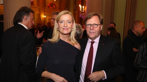 Willibald Cernko und Johanna Rachinger beim Bank Austria Kunstpreis 2013 © Felicitas Matern