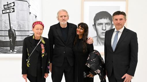Eröffnung von "Anton Corbijn - Favourite Darkness": Ingried Brugger, Anton Corbijn und Robert Zadrazil © Christian Jobst