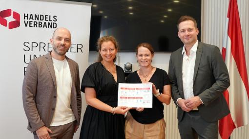 Christoph Truppe (Österreichische Post), Rut Morawetz (iab austria), Isabel Lamotte und Rainer Will (Handelsverband) © iab austria