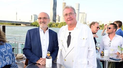 Wolfgang Hanreich und Wolfgang Fischer, Geschäftsführer der DDSG Blue Danube, beim Summer Sunset Cruise © Christian Jobst