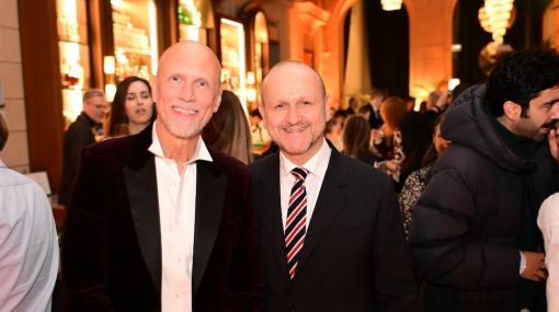 »PALAIS NIGHTS« feiern Premiere im ANANTARA Palais Hansen Vienna: General Manager Jürgen Ammerstorfer und Norbert Wettner (WienTourismus) © Christian Jobst