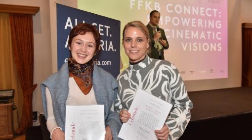 Film in Austria zeichnet die Autorinnen Marlena Marie Grübl  und Isabella Siller bei FFKB Connect aus © BrauerPhotos/Goran Nitschke