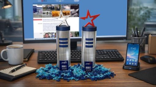 Trophäe Digital-adStar und Rising Digital-adStar der ORF-Enterprise © ORF-Enterprise