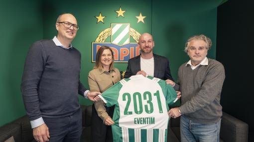 Kooperation SK Rapid und CTS EVENTIM: Jens Brämer, Daniela Bauer, David Stockinger, Christoph Klingler © CTS EVENTIM