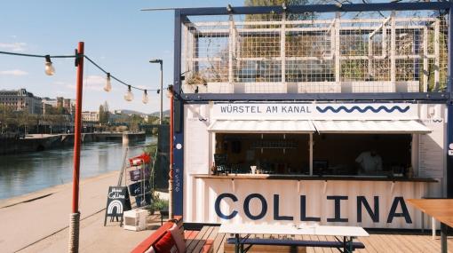 „Collina am Berg“  serviert „Würstel am Kanal“ © Collina am Berg