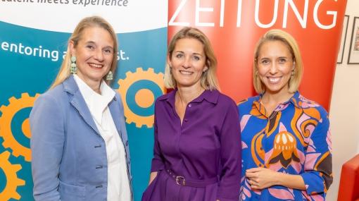 Netzwerkabend bei der Kleinen Zeitung: Gerlinde Layr-Gizycki (INAMERA), Magdalena Hankus (Hankus3sixty) und Stefanie Koch (Kleine Zeitung) © Opinion Leaders Network/Christian Mikes