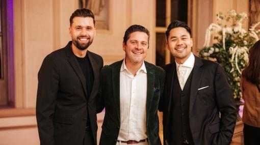 »PALAIS FREILUFT« im Palais Auersper: Philipp Grünbacher (Palais Auersperg), Paul Rittenauer (JPR Entertainment) und Thomas Chang Jin (Palais Auersperg) © Philipp Lipiarski