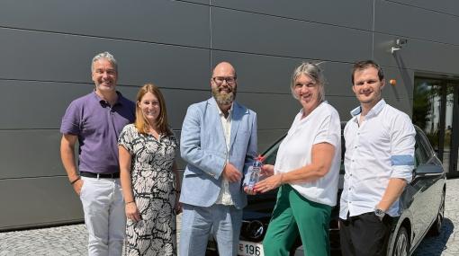 Andreas Hochreiter (Porsche Media & Creative), Corinna Nussbaumer (Volkswagen), Philipp Stein (ORF-Enterprise), Gudrun Zeilinger (Volkswagen) und Tobias Wild (Porsche Media & Creative) © ORF-Enterprise