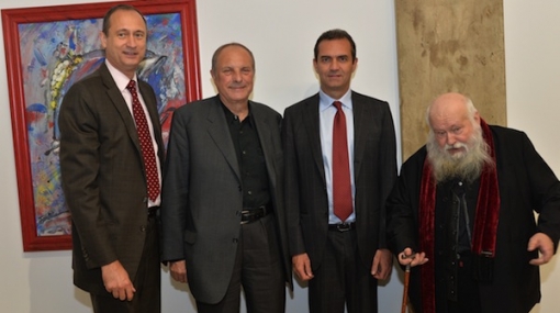 Präsentation der Gemeinschaftsausstellung: Andreas Mailath-Pokorny, Christian Ludwig Attersee, Luigi de Magistris, Hermann Nitsch © Christian Jobst