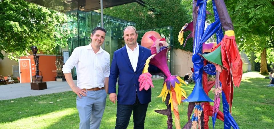 FREILUFT AUGARTENSOMMER: Initiator Paul Rittenauer und Bezirksvorsteher Alexander Nikolai © Christian Jobst