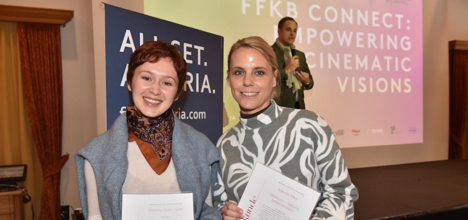 Film in Austria zeichnet die Autorinnen Marlena Marie Grübl und Isabella Siller bei FFKB Connect aus © BrauerPhotos/Goran Nitschke Film in Austria zeichnet die Autorinnen Marlena Marie Grübl und Isabella Siller bei FFKB Connect aus © BrauerPhotos/Goran Nitschke