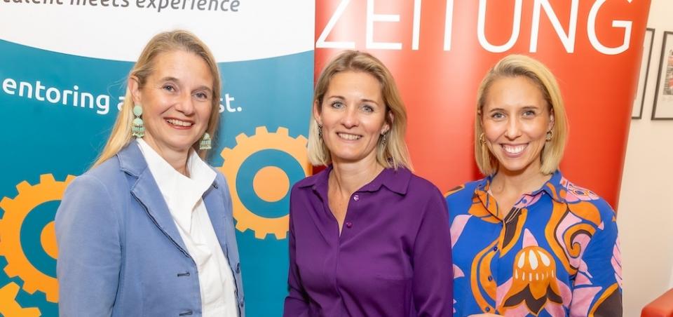 Netzwerkabend bei der Kleinen Zeitung: Gerlinde Layr-Gizycki (INAMERA), Magdalena Hankus (Hankus3sixty) und Stefanie Koch (Kleine Zeitung) © Opinion Leaders Network/Christian Mikes