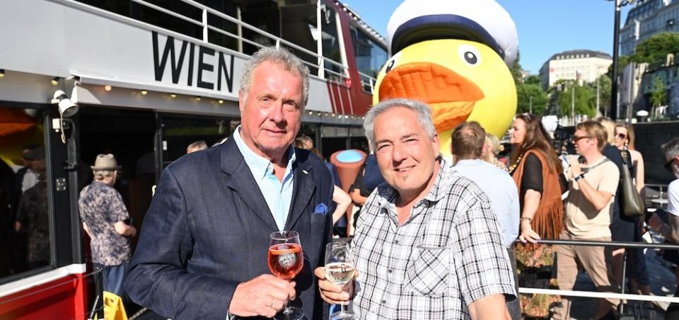 Stapellauf für die »Prosecco Cruise« der DDSG Blue Danube auf Einladung der Geschäftsführer Wolfgang Fischer und Johannes Kammerer © Christian Jobst