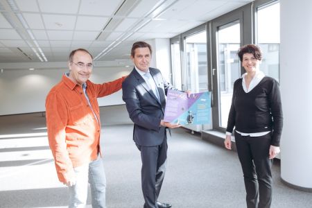 42 Vienna: Grégoire Besnier, Wirtschaftsstadtrat Peter Hanke und Rosemarie Pichler © Mila Zytka